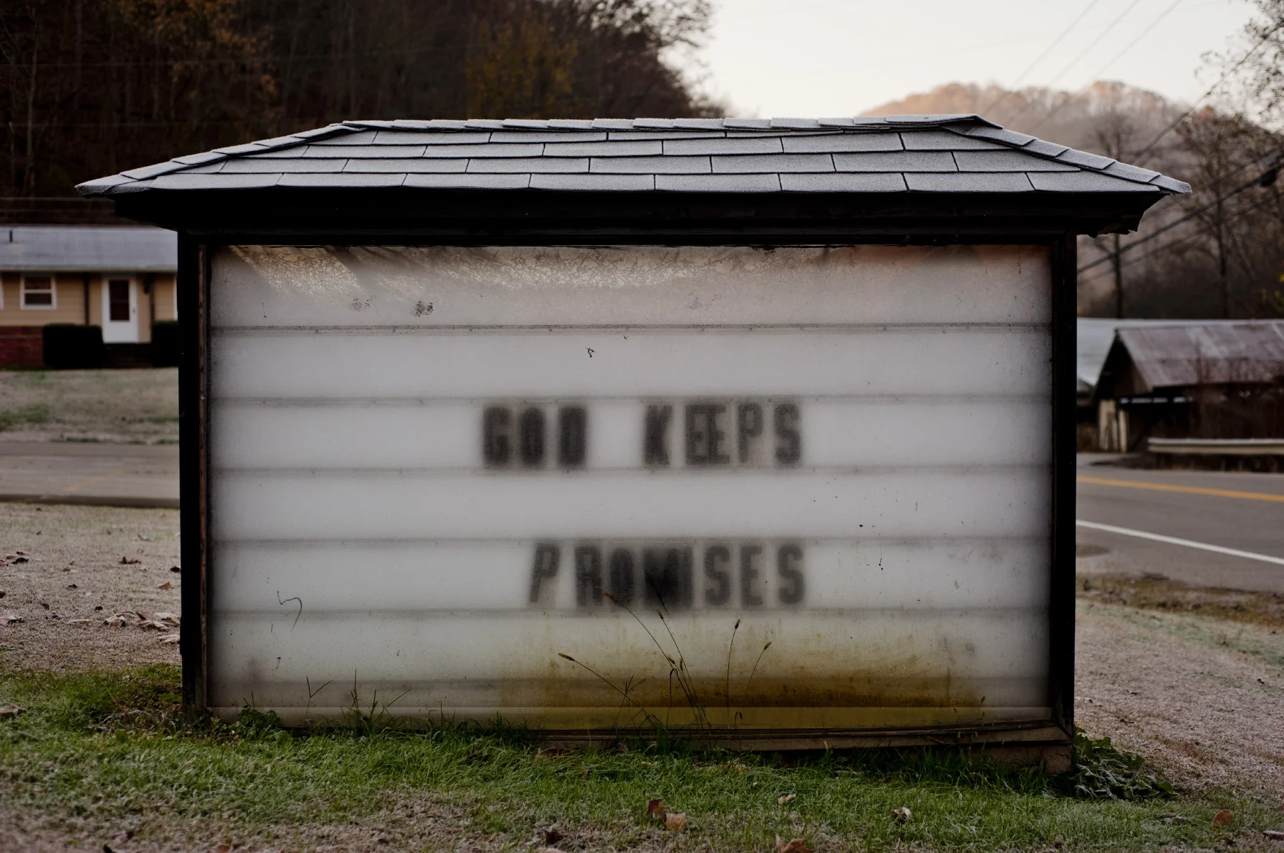  Coal River Valley. Road sign. 