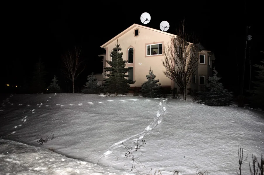  Footprints. Moose usually go in pairs, mother and cub usually. 
