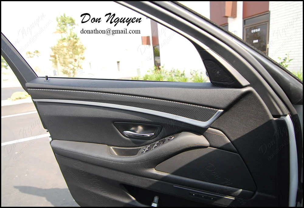 BMW F10 535i Gloss Carbon Fiber Interior Vinyl Wrap — WANNABERACER WRAPS