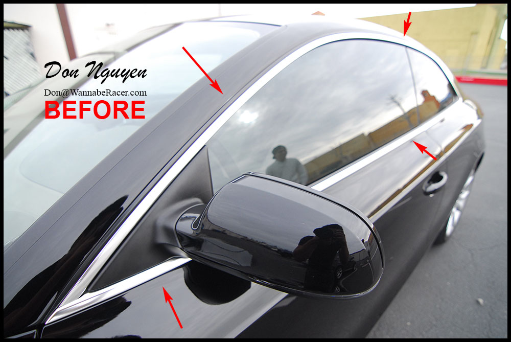 Audi S5 Coupe - Gloss Black Window Trim Vinyl Car Wrap — WANNABERACER WRAPS