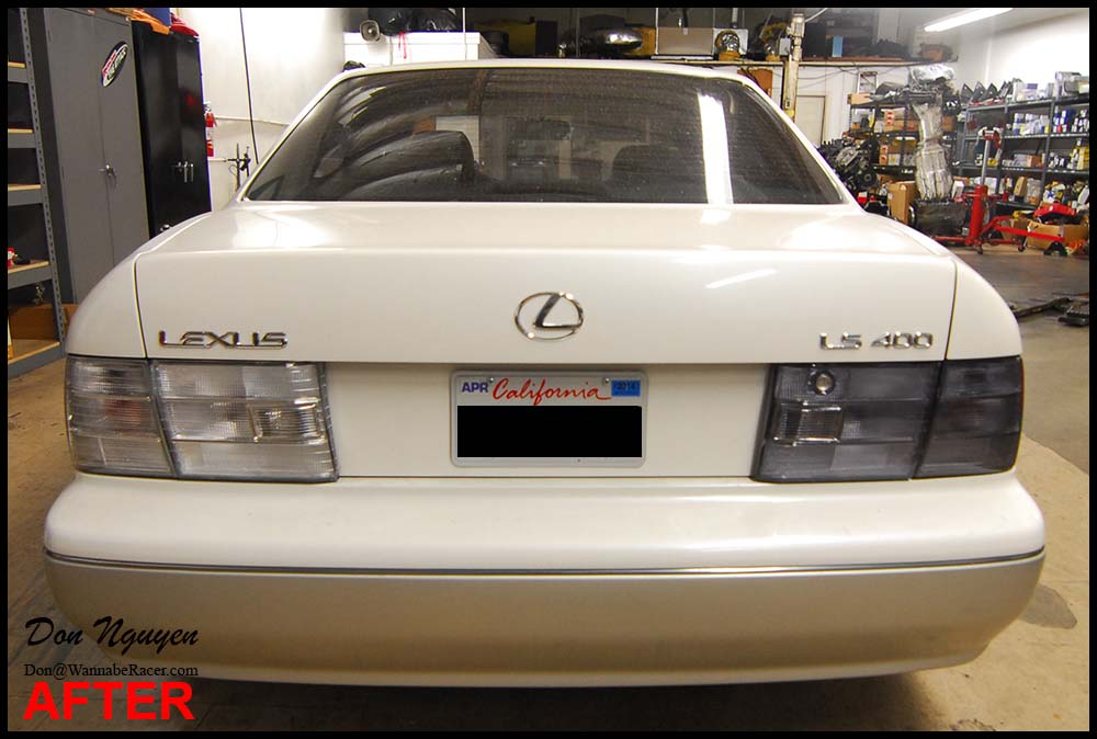 Lexus LS400 Sedan - Tinted Tail Lights Car Wrap