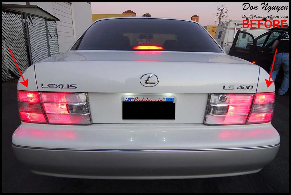 Lexus LS400 Sedan Tinted Tail Lights Car Wrap — WANNABERACER WRAPS