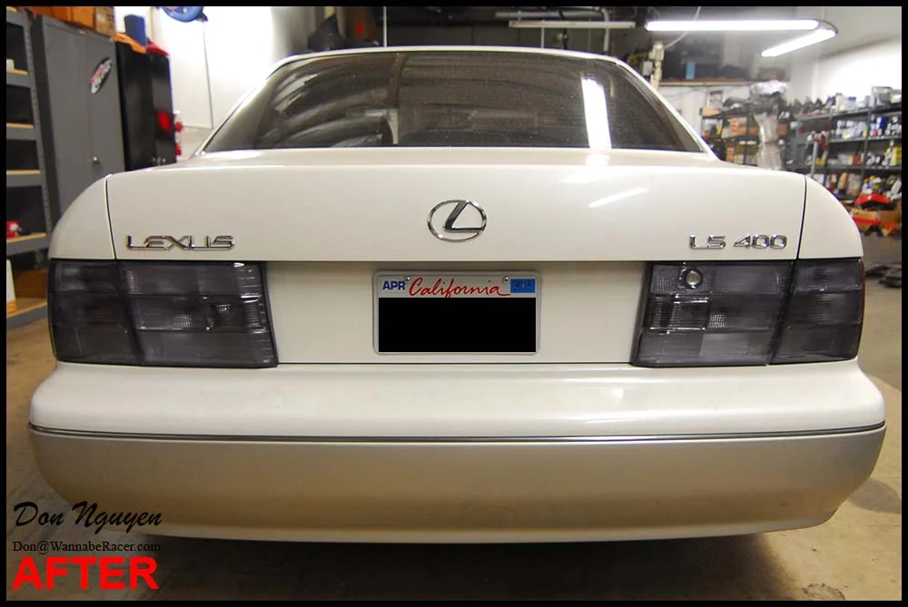 Lexus LS400 Sedan Tinted Tail Lights Car Wrap — WANNABERACER WRAPS