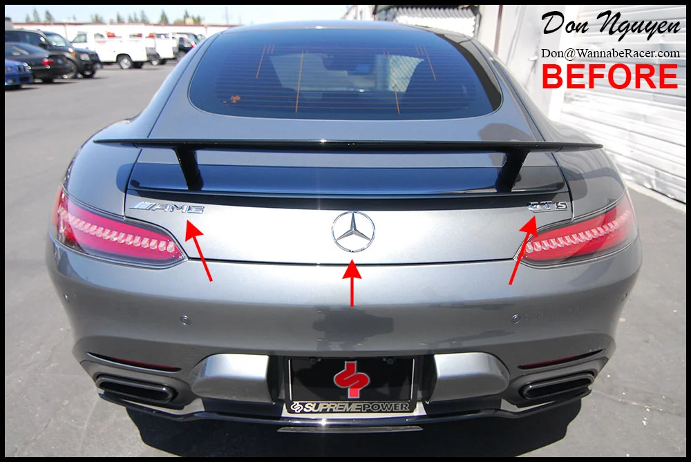 Mercedes GTS AMG Coupe Plasti Dip Badges, Emblems and Front Grill