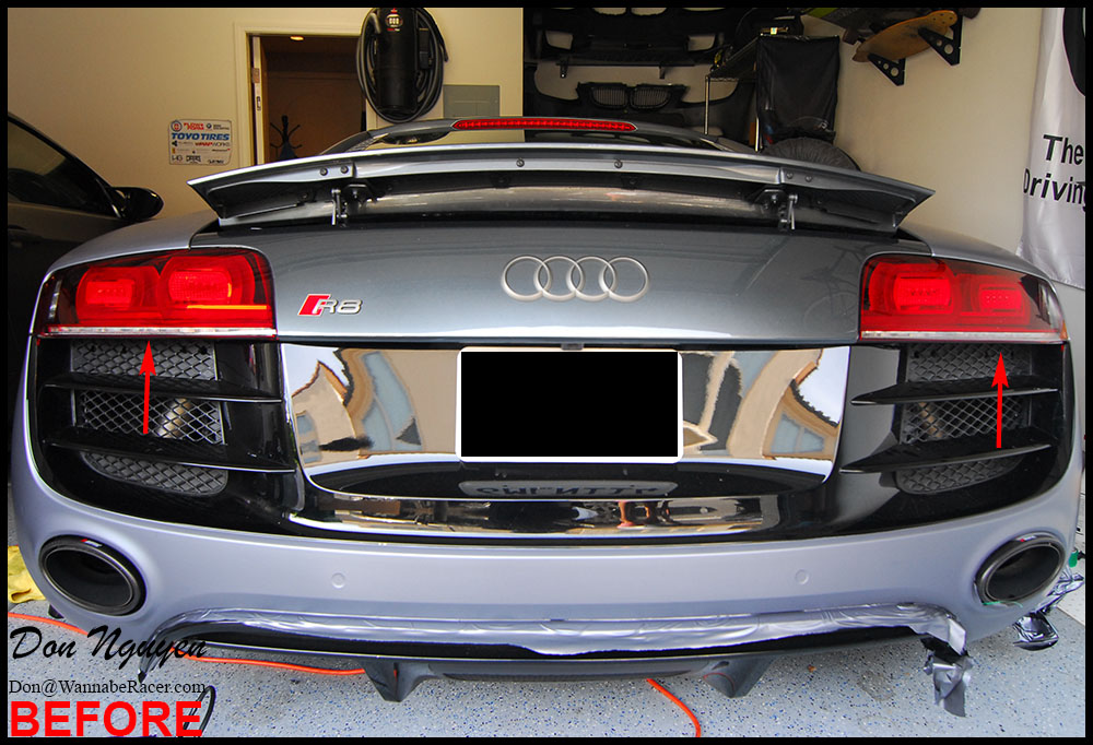 virkelighed Stort univers Først Audi R8 V10 - Tinted / Smoked Tail Lights Vinyl Car Wrap — WANNABERACER  WRAPS