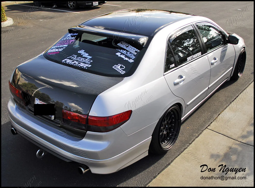 Honda Accord Gloss Black Roof Vinyl Car Wrap — WANNABERACER WRAPS