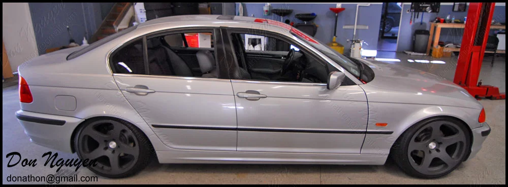 Bmw 325i E46 Sedan Matte Black Window Trim Vinyl Car Wrap Wannaberacer Wraps