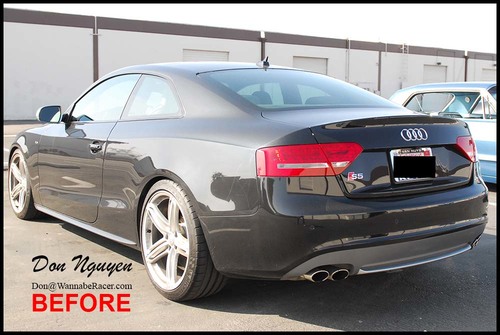 Audi S5 Coupe - Gloss Black Window Trim Vinyl Car Wrap — WANNABERACER WRAPS