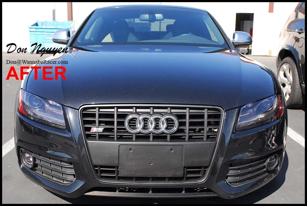 Audi S5 Coupe Carbon Fiber Lower Center Bumper Lip Vinyl Car Wrap — WANNABERACER WRAPS