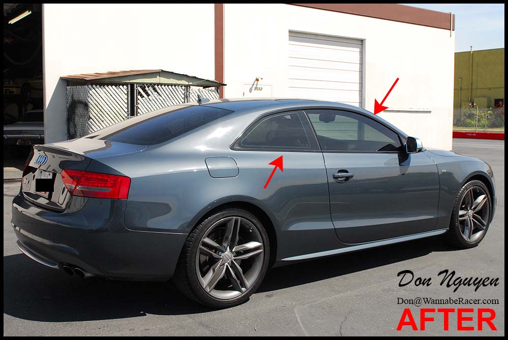 Audi S5 Coupe - Gloss Black Window Trim Vinyl Car Wrap — WANNABERACER WRAPS