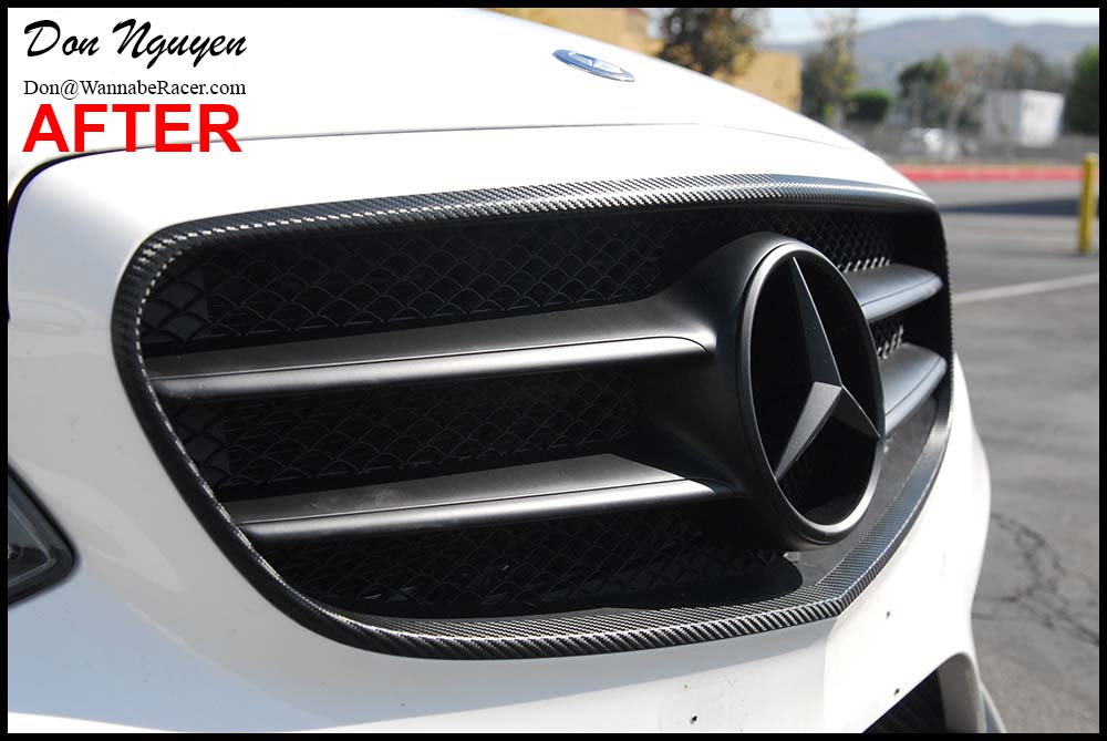 Mercedes Benz E350 Sedan - 3M Gloss Carbon Fiber Chrome Trim and Spoiler  Vinyl Car Wrap — WANNABERACER WRAPS
