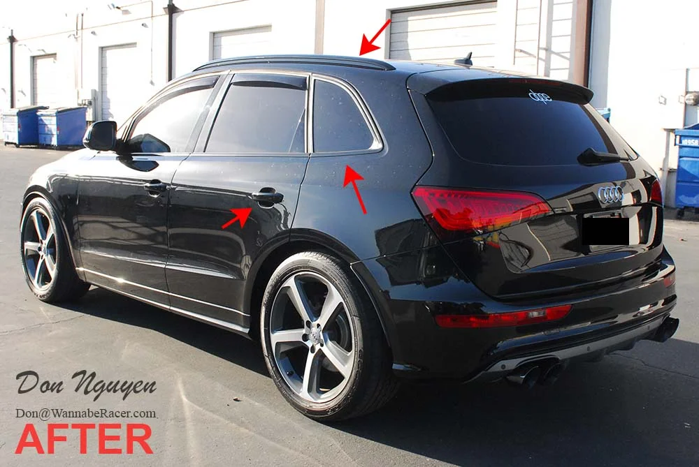 Audi Q5 SUV Gloss Black Trim & Tinted Tail Lights Vinyl Car Wrap