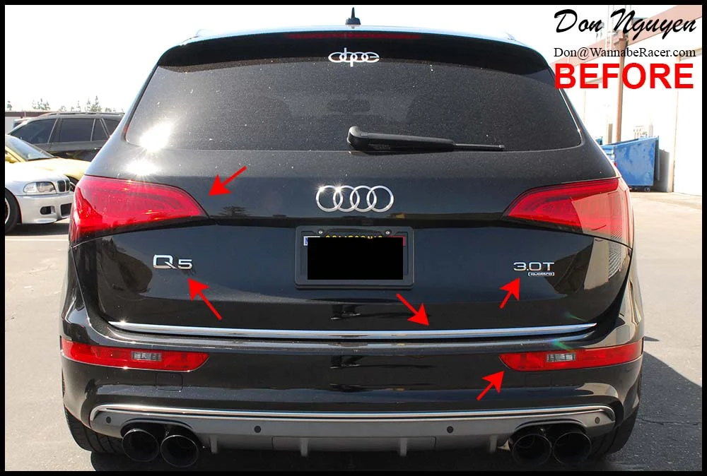 Audi Q5 SUV Gloss Black Trim & Tinted Tail Lights Vinyl Car Wrap