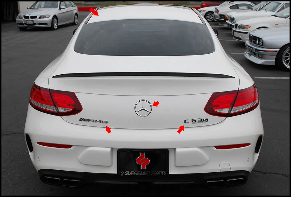 Mercedes Benz C63 AMG Coupe Gloss Black Roof Vinyl Car Wrap & Plasti
