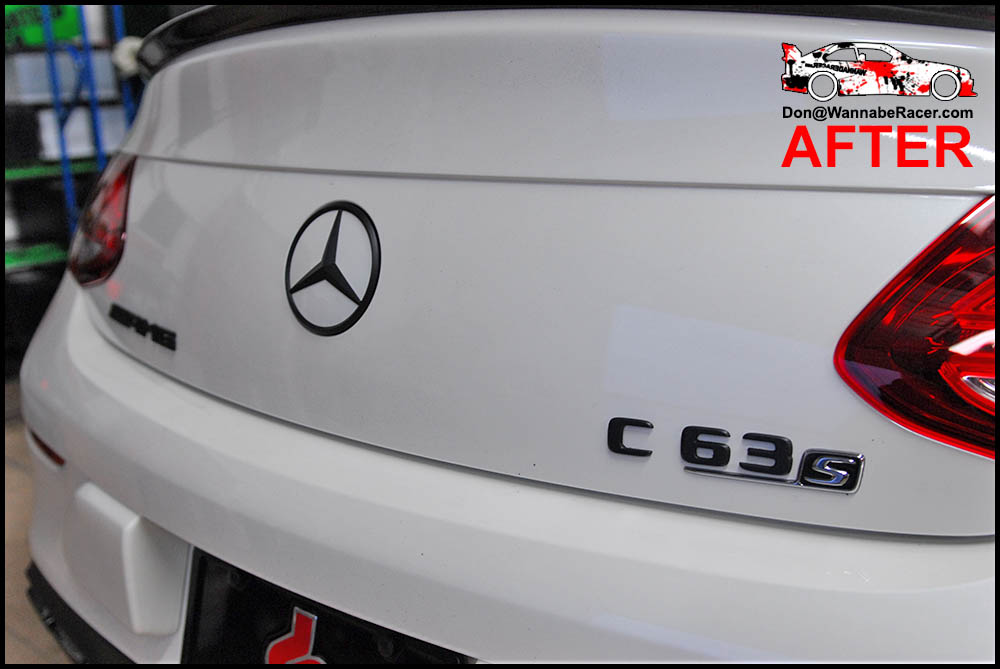 Mercedes Benz C63 AMG Coupe Gloss Black Roof Vinyl Car Wrap & Plasti