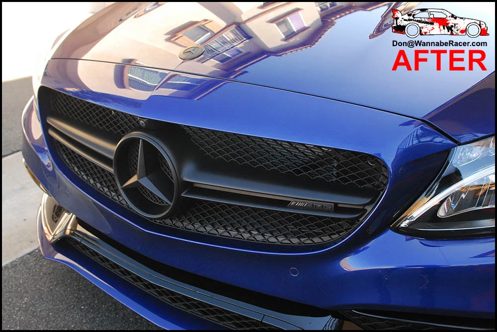 Mercedes Benz C63s Coupe Plasti Dip Badges and Grill, Tinted Rear