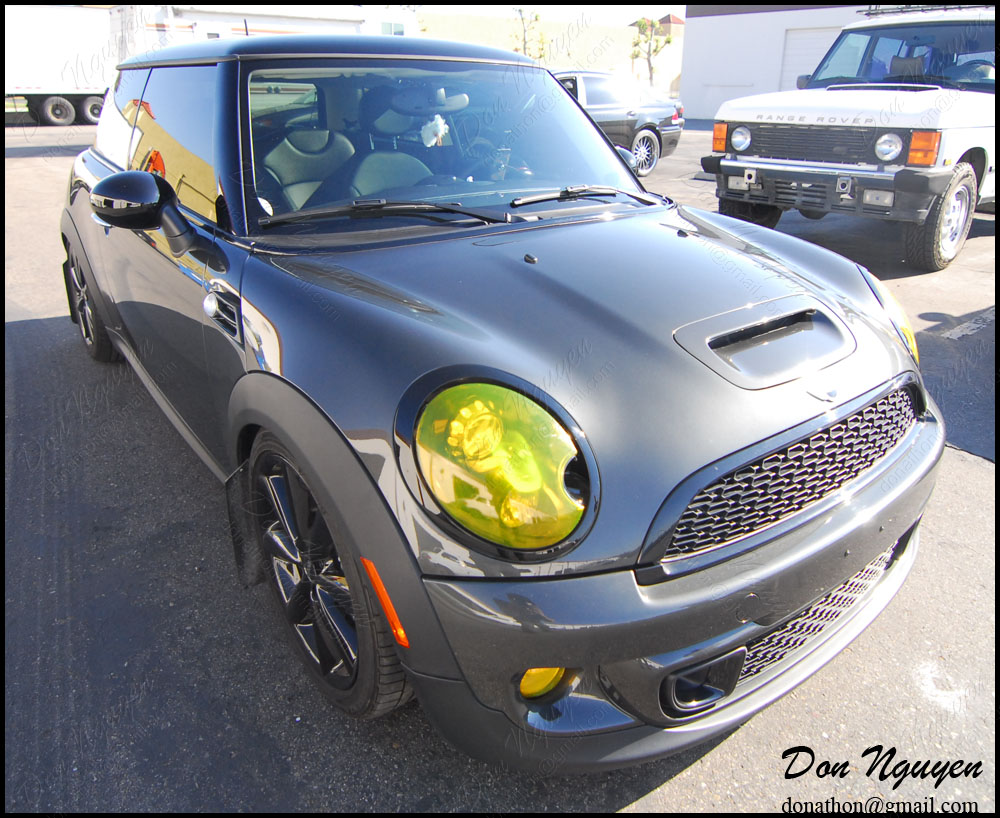 Mini Cooper S Coupe - Tinted Yellow Head Lights and Red Tail