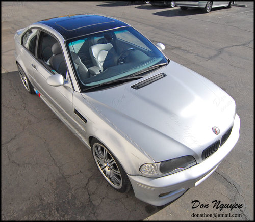 BMW E46 M3 Coupe - Gloss Black Roof Vinyl Car Wrap