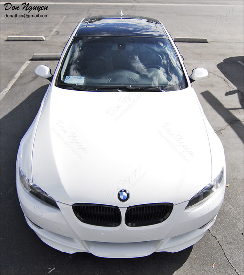 BMW 328i E92 Coupe - Gloss Black Roof Vinyl Car Wrap