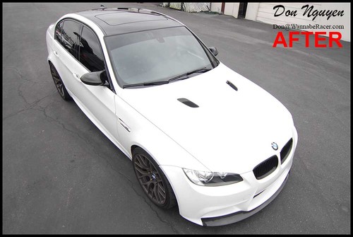 BMW E90 M3 Sedan - Gloss Black Roof Vinyl Car Wrap