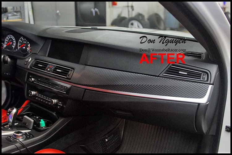 BMW BMW M5 F10 Sedan - Matte Carbon Fiber Interior Car Vinyl Wrap