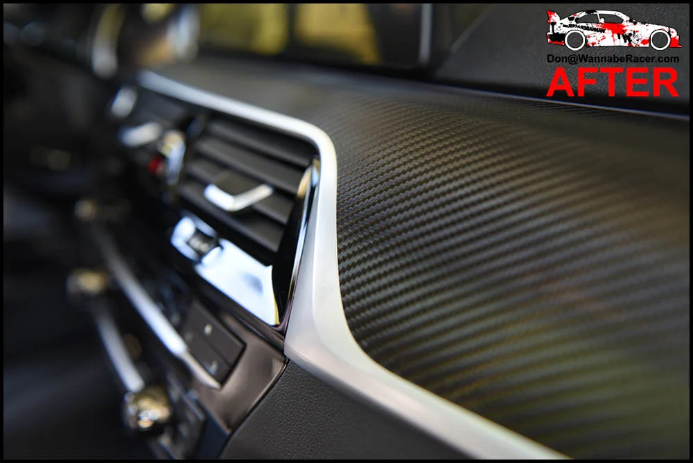 BMW F10 550i Sedan 3M 1080 Gloss Carbon Fiber Interior Vinyl Car Wrap