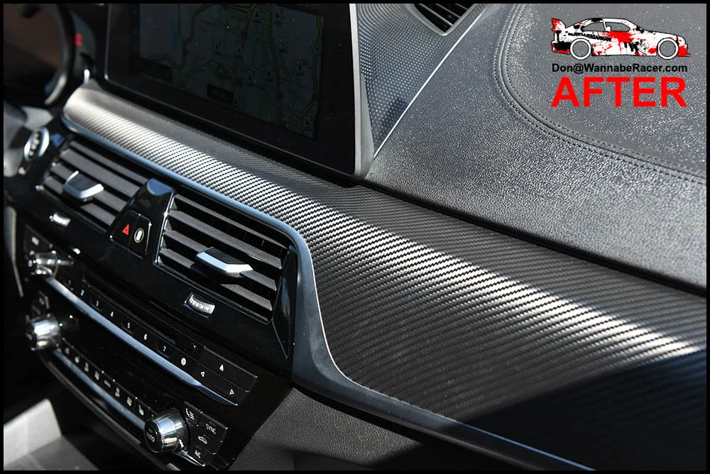 BMW F10 550i Sedan 3M 1080 Gloss Carbon Fiber Interior Vinyl Car Wrap