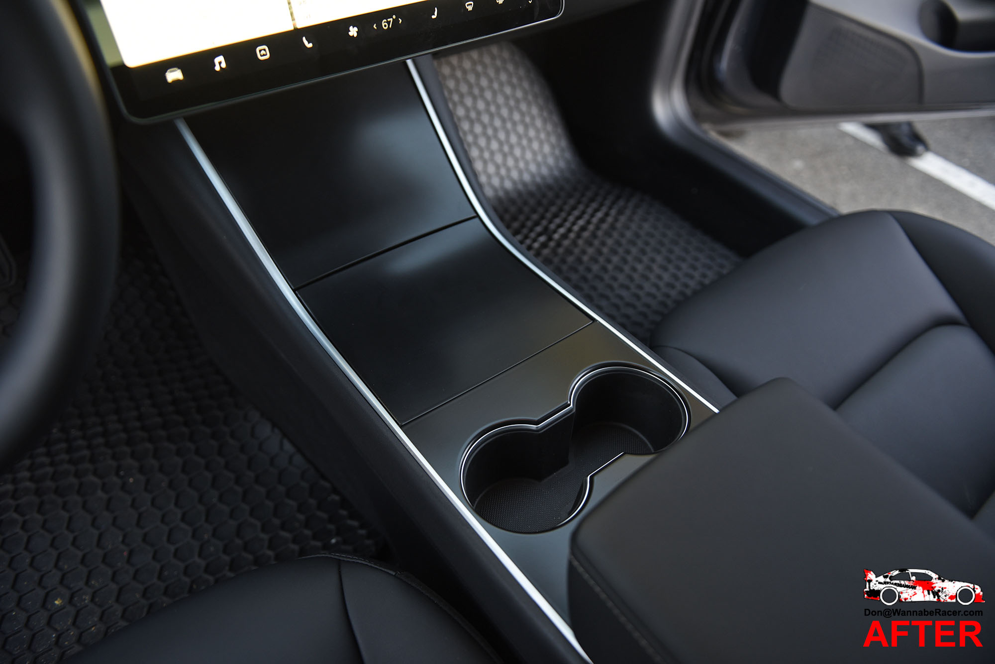 Tesla Model 3 Sedan Matte Satin Black Interior Trim Vinyl