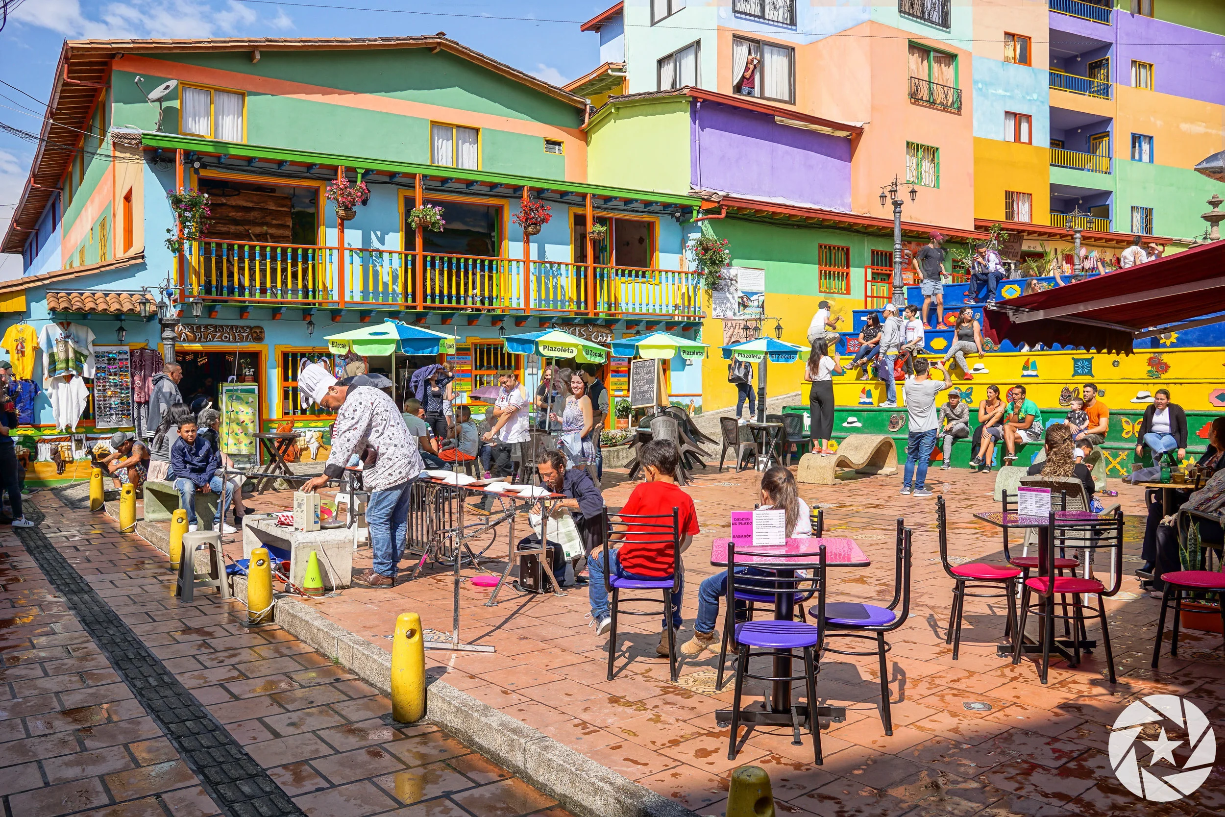Colorful Buildings in Guatape, Colombia