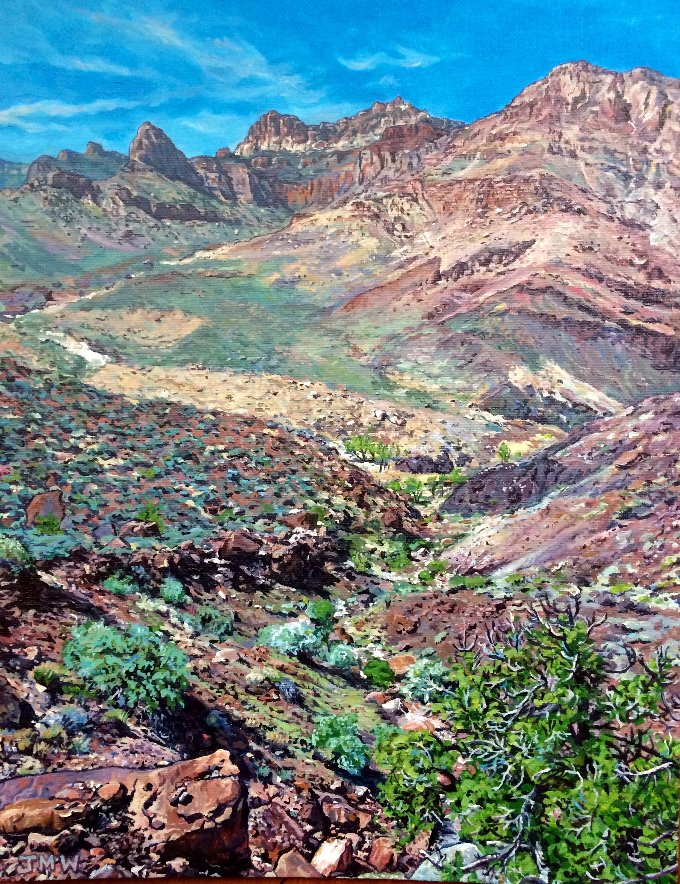  Acrylic on Canvas Board, 12" x 16", 2016 