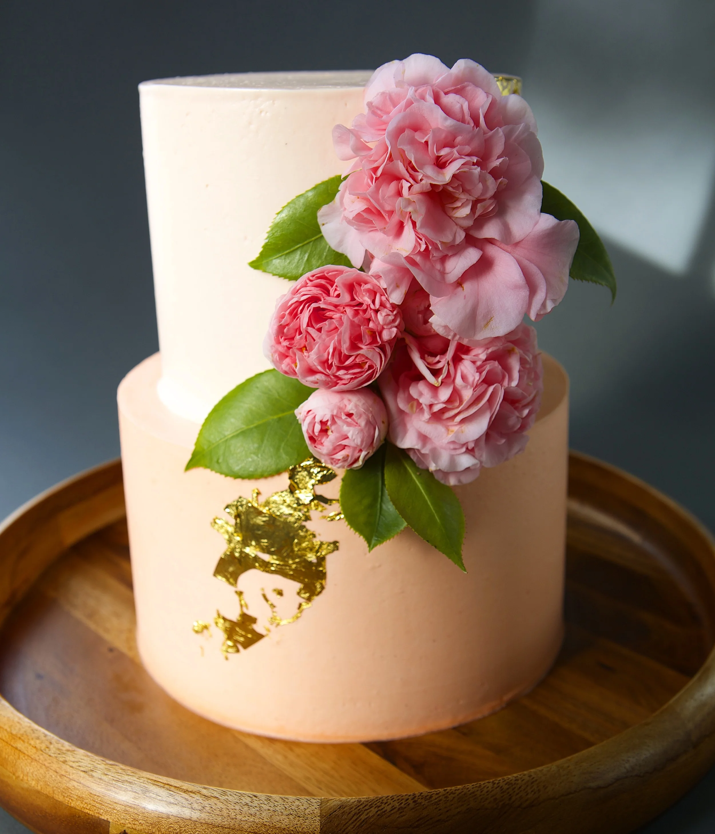 Ombre Garden Rose Cake