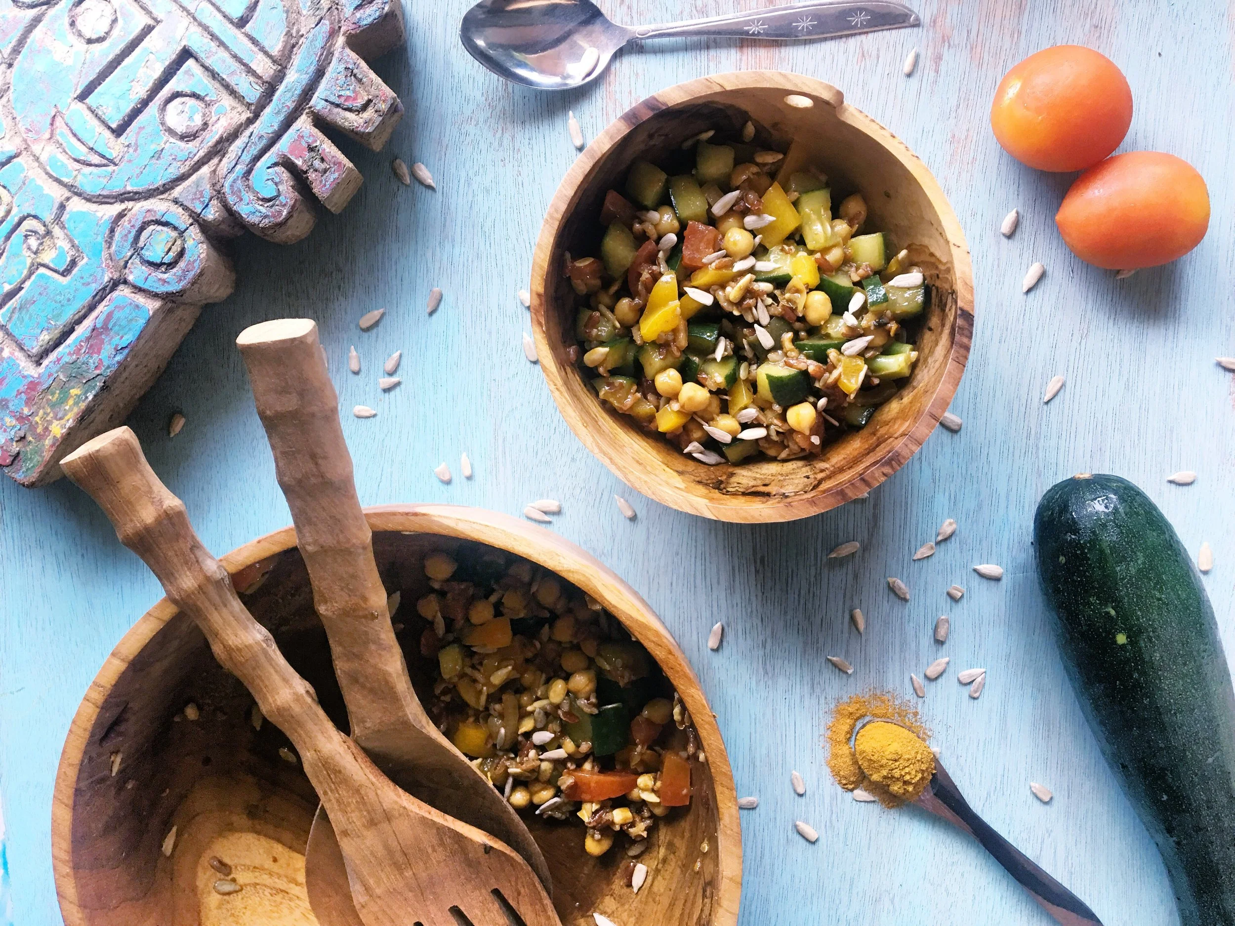 Fresh Veggie & Chickpea Salad