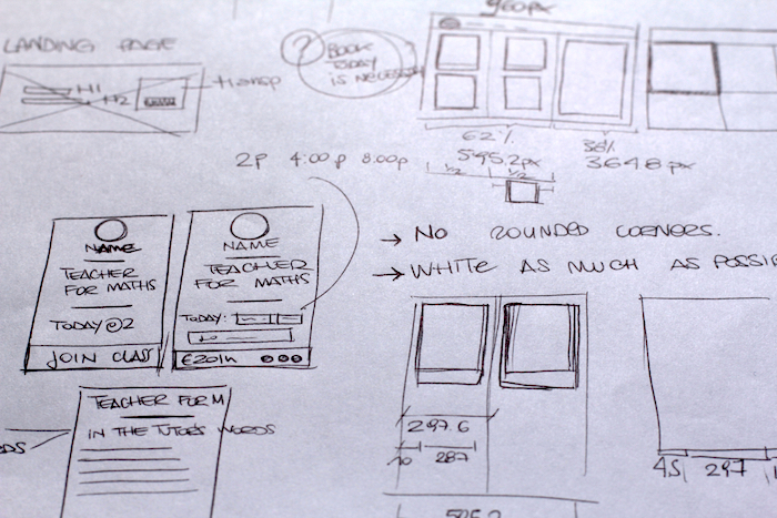Feedback for the design team : detailed written documentation has been supported by sketches and wireframes. 