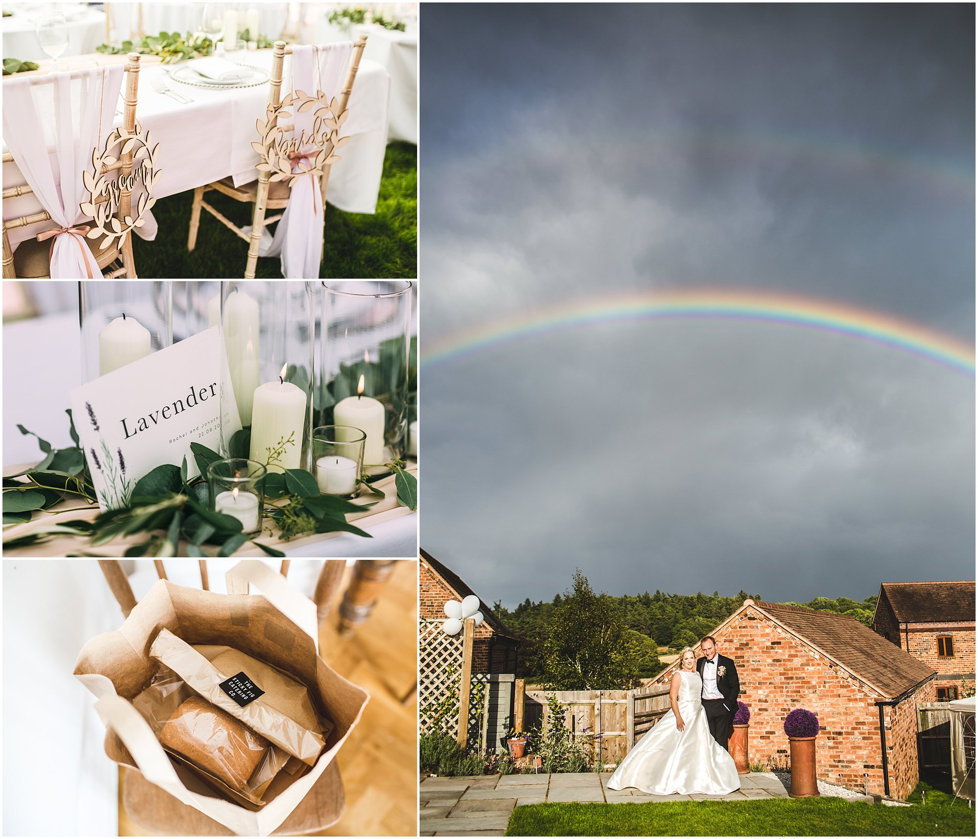Collage of wedding venue photographs