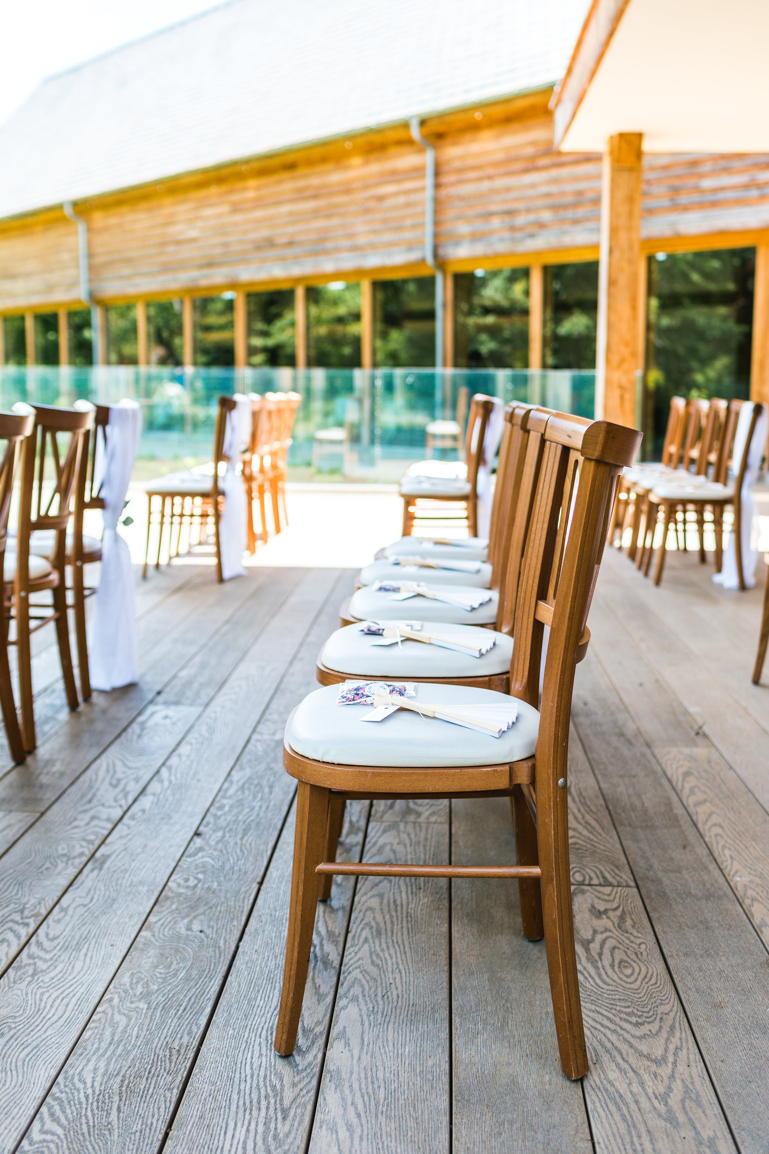 Outdoor wedding ceremony at the Mill Barns