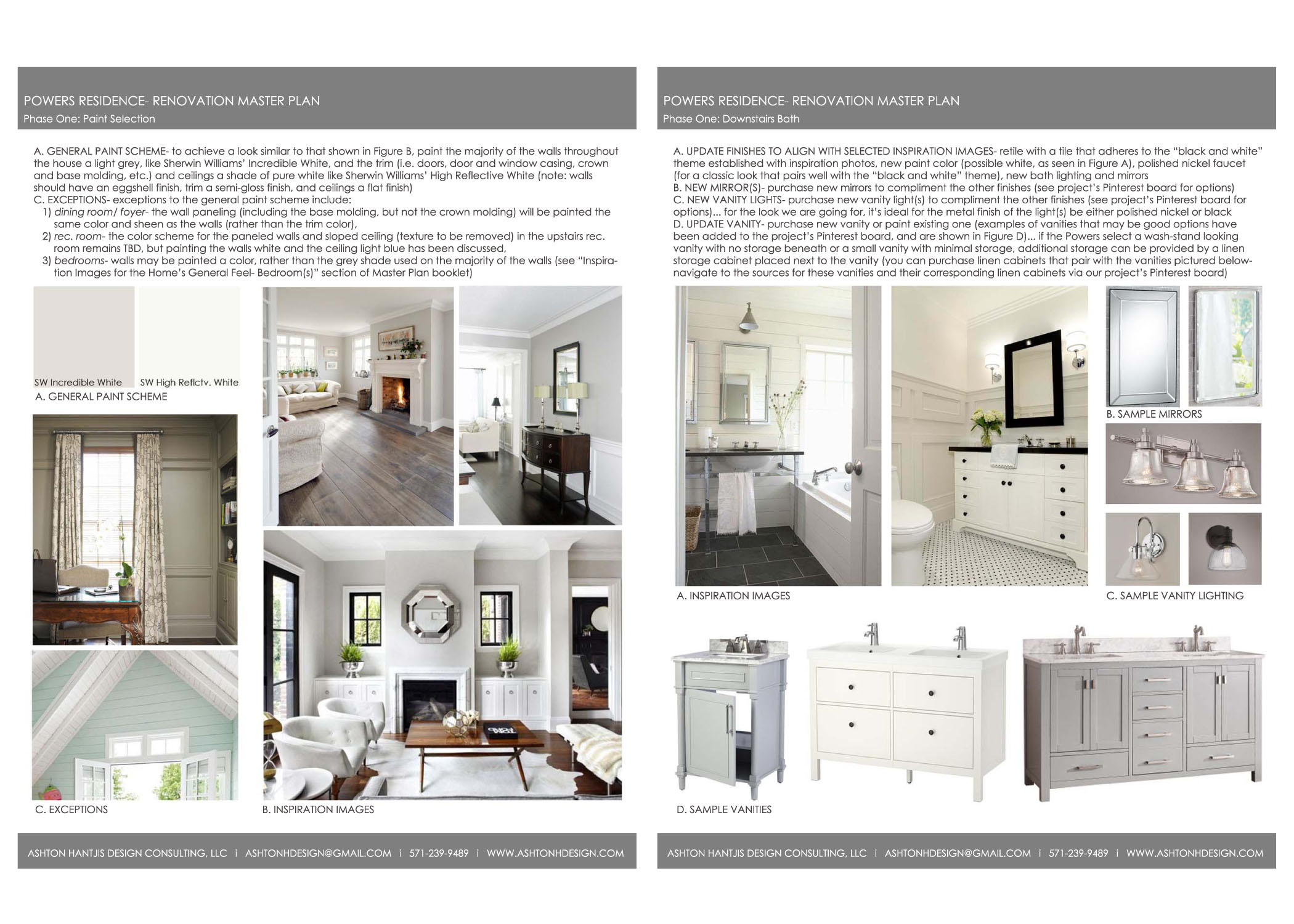 Sample of Renovation Master Plan Packet