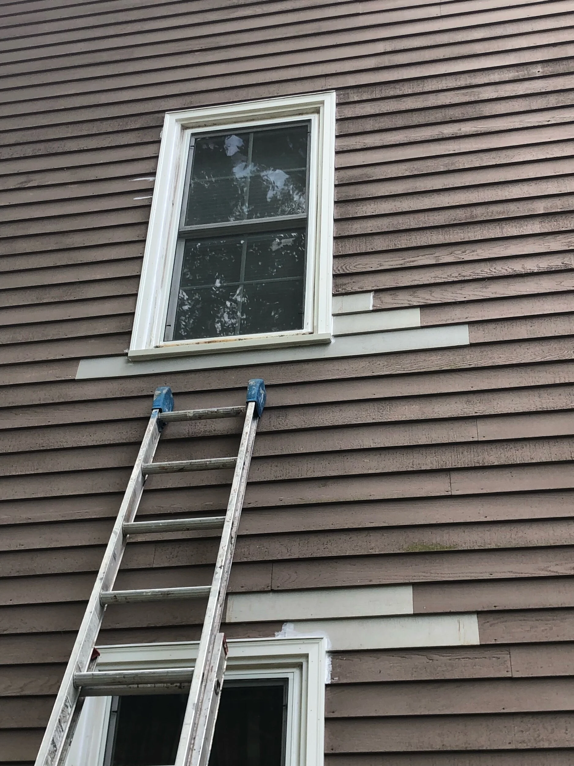 New window trim and clapboards