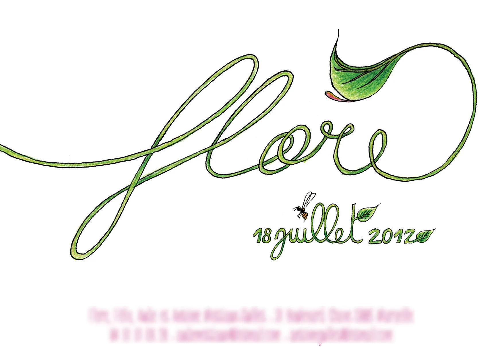 Faire-part de naissance Flore  verso 