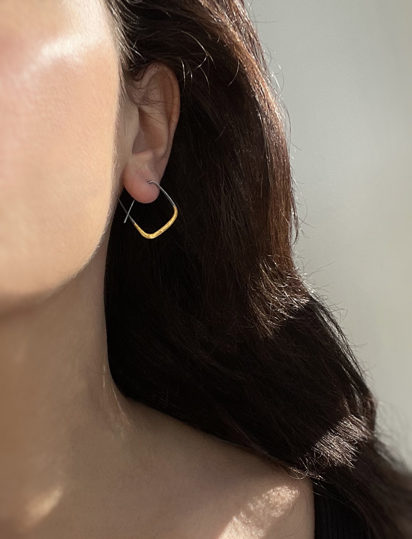 Small black and gold keumboo hook-in earrings Lindsay McDonagh.jpg