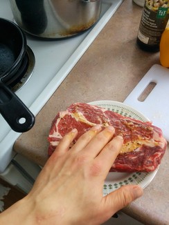 Massage your steak.