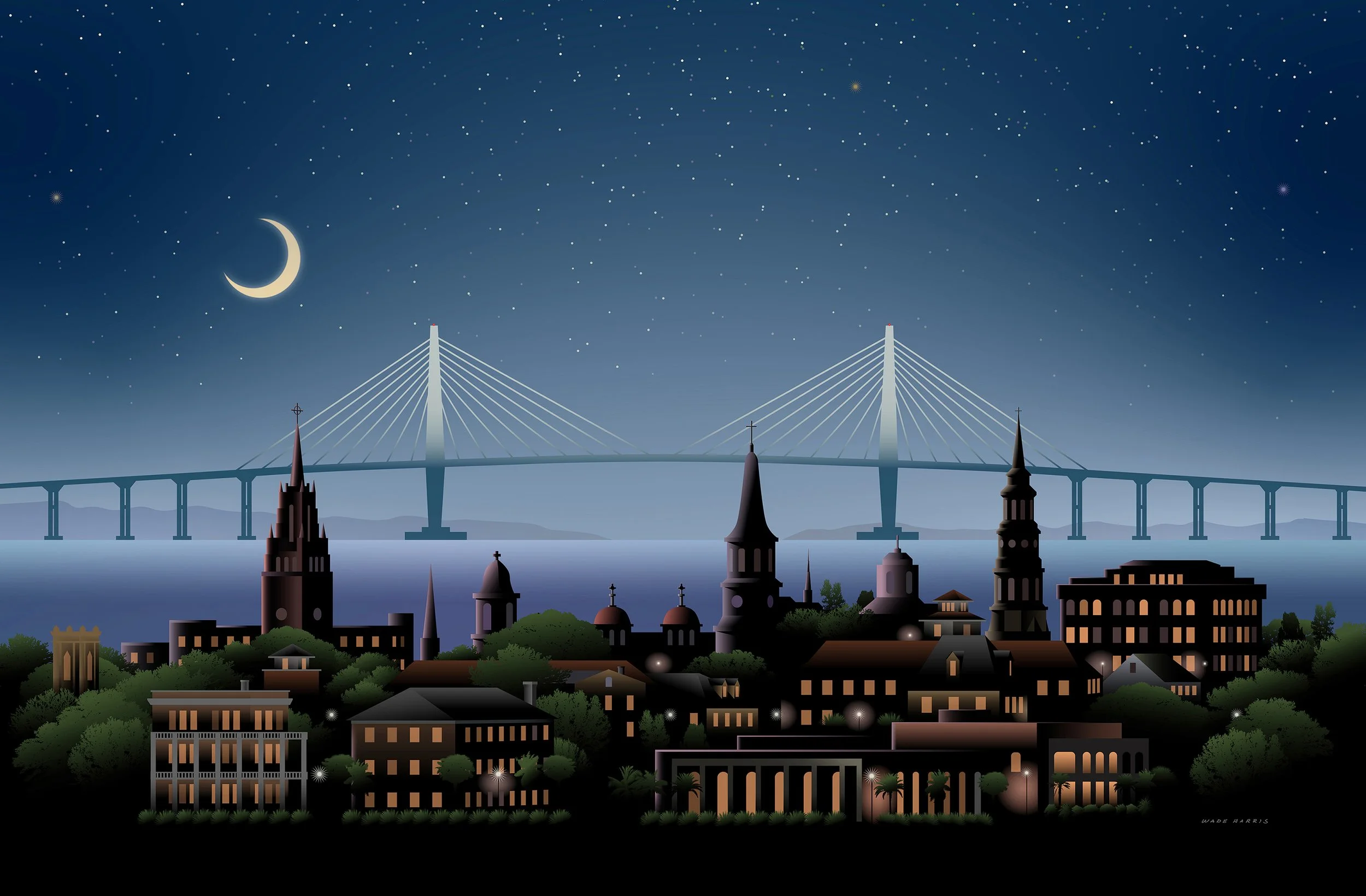 Charlestons night skyline.jpg