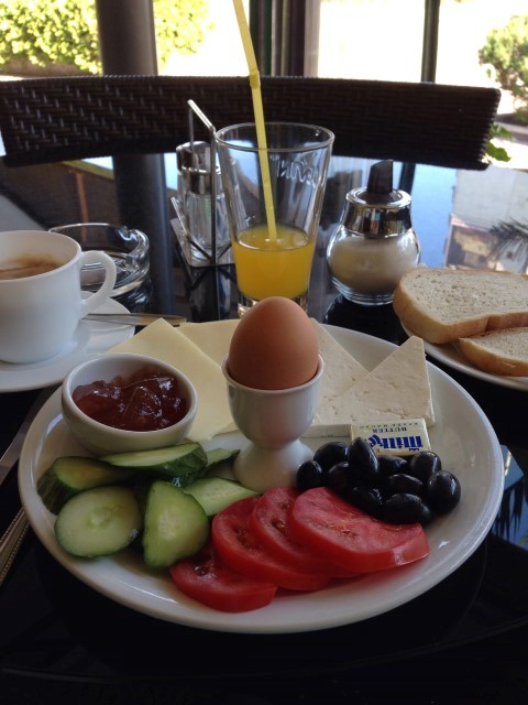  I ate very well for the five months I was in Bulgaria.&nbsp;This was breakfast at a hotel in Dimitrovgrad, where I went to tell stories at a high school. I love cucumber and tomatoes for breakfast! Last summer, at the Fulbright International Summer 