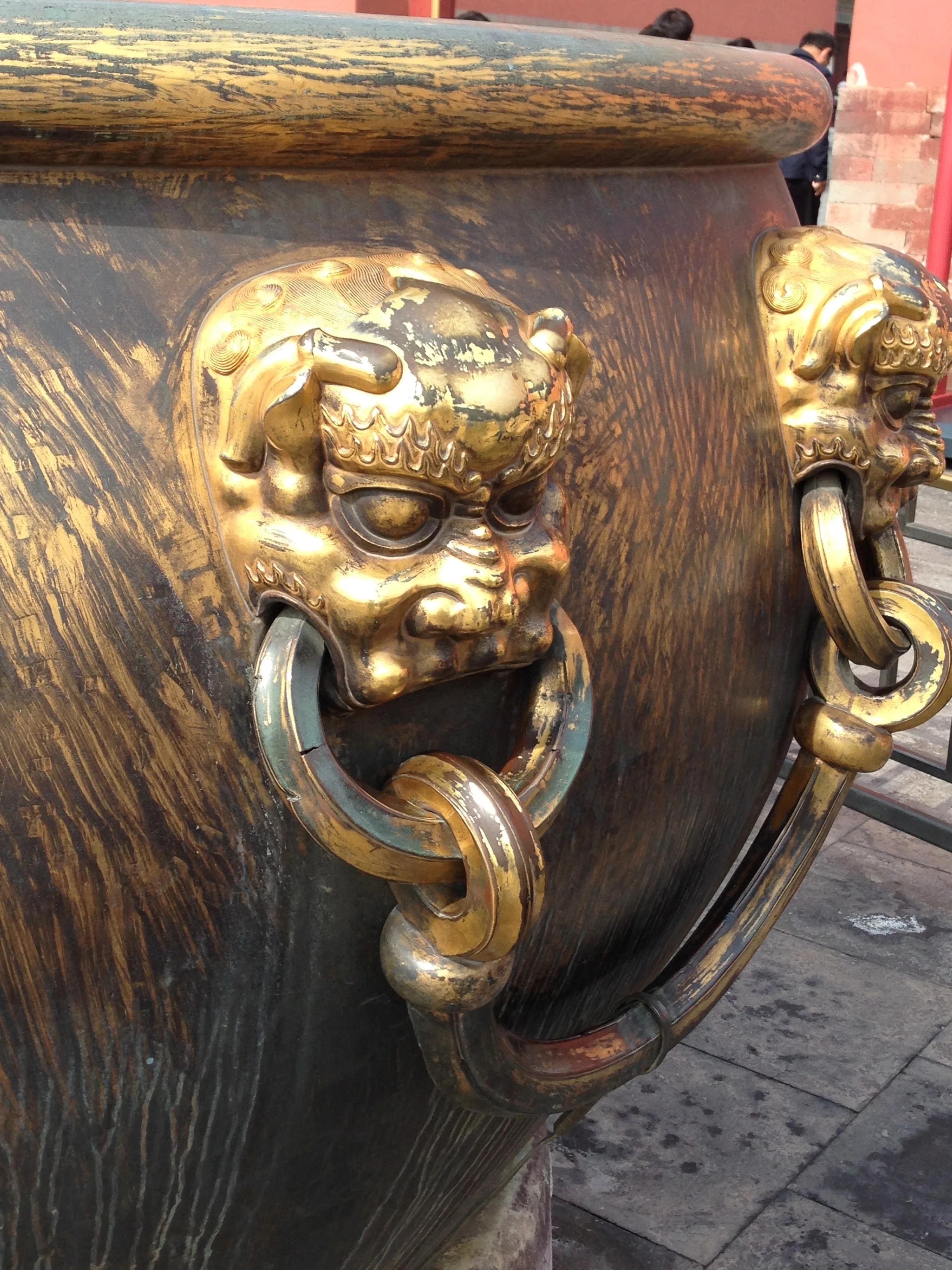 Throughout the grounds, there were huge vats, used for firefighting. These are the massive handles.