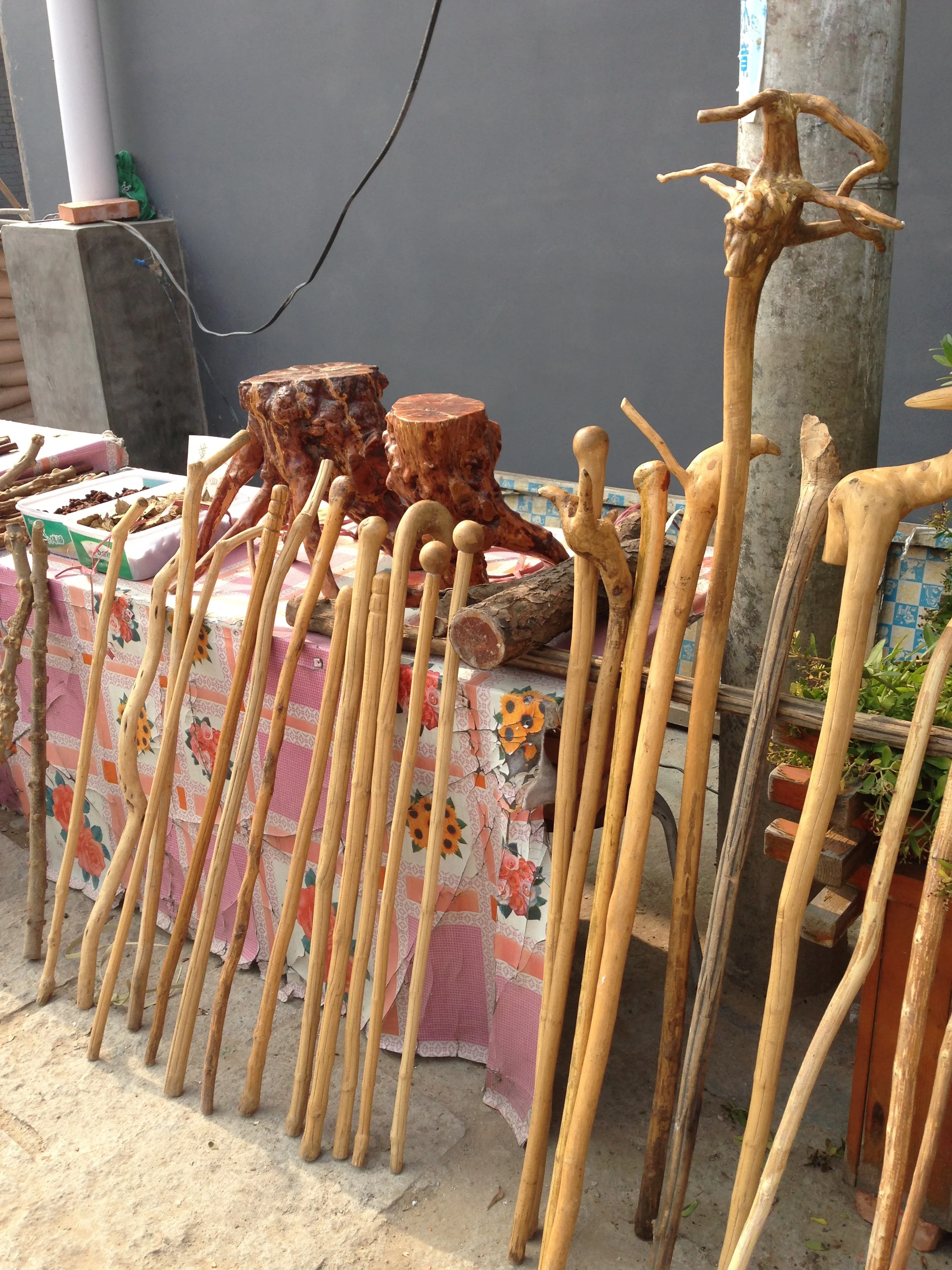 Walking sticks for sale.