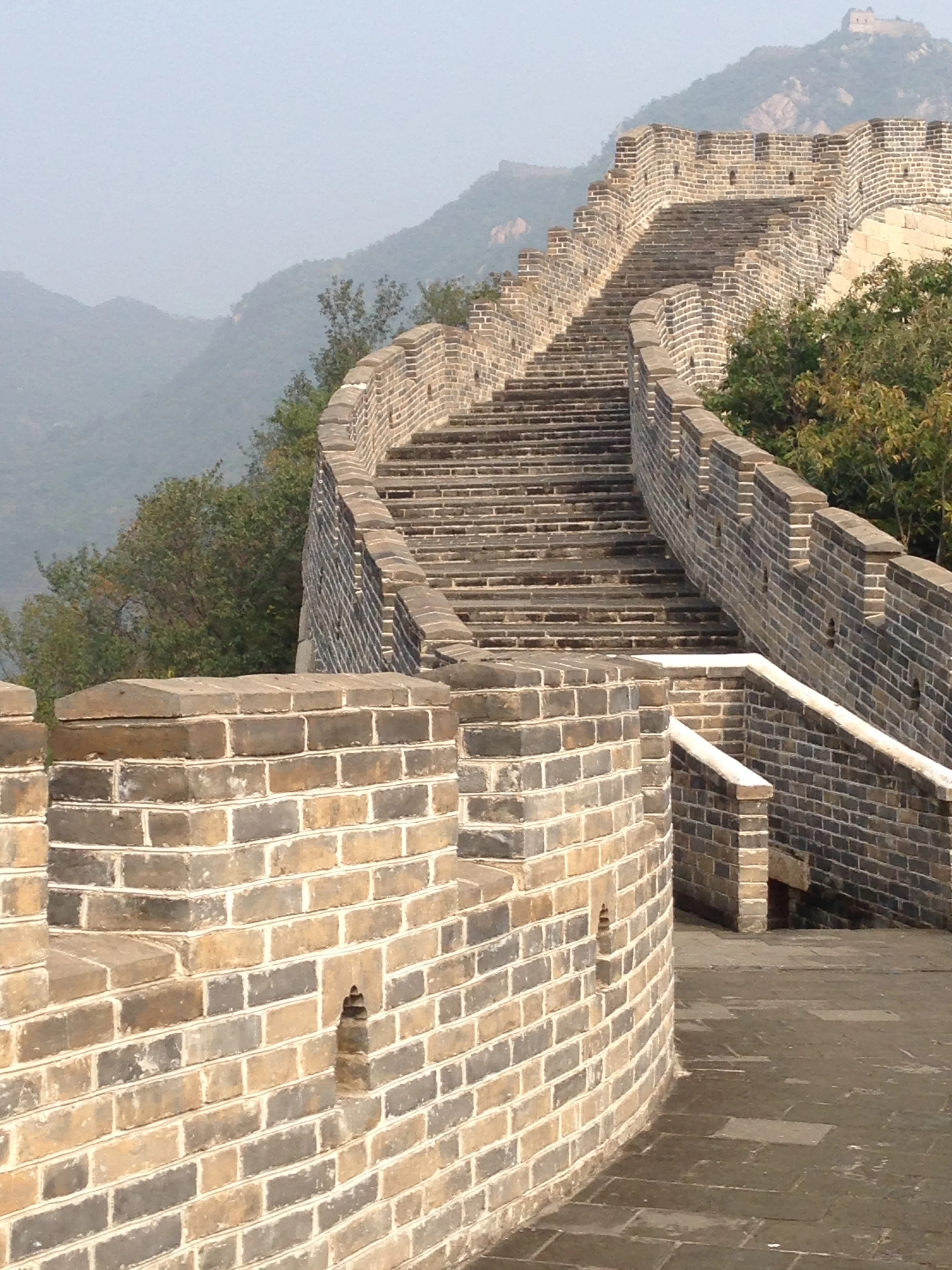 Look! No other people! All the pictures I've ever seen of the Great Wall have had lots of tourists, but this site is only recently opened and on a weekday, it wasn't crowded at all. 