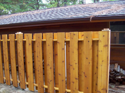   A 5/4 x 8 Cedar Privacy Fence  