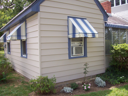   The aluminum siding on this home was painted  