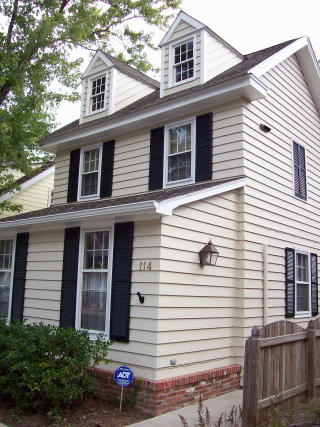   A home with wood siding was primed and top coated twice  