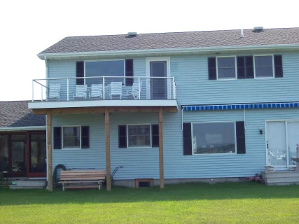 Deck added to the opposite side of the house