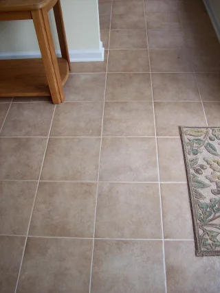 Tile floor installed over Durock